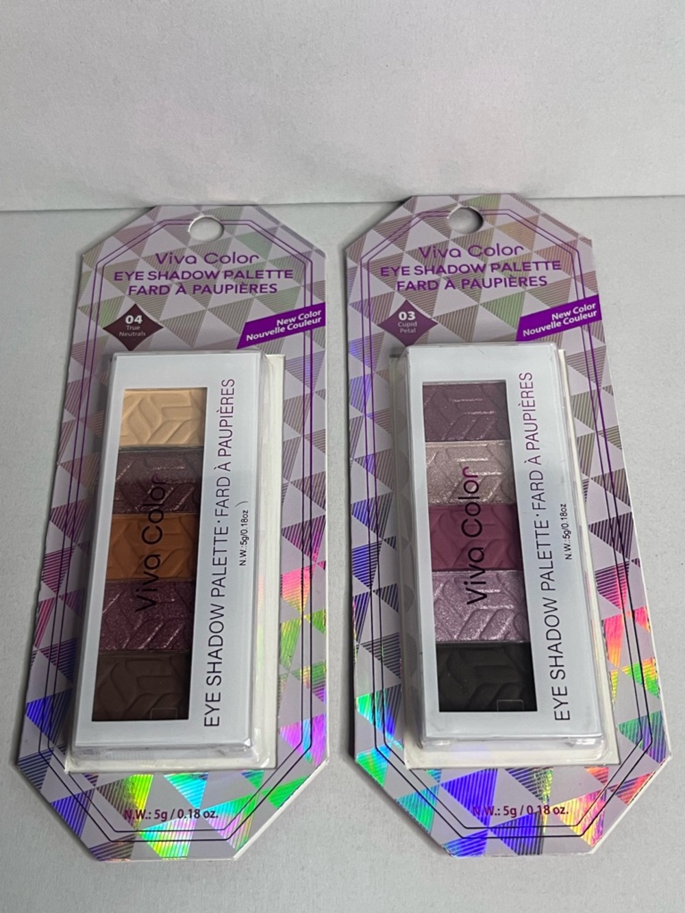 NWT Viva Color Eyeshadow Palette Duo - True Neutrals & Cupid Petal